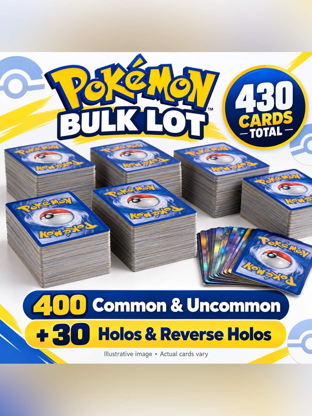 POKEMON Bulk (400+ common/uncommon and 30+ holo/reverse holo)